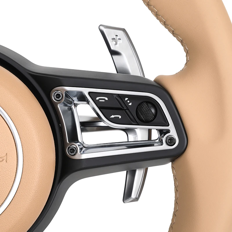 Upgrade Full Leather Volant Lenkrad Steering Wheel for Porsche Panamera Cayenne Macan Cayman Boxster 718 911 987 958 991.2 971.2
