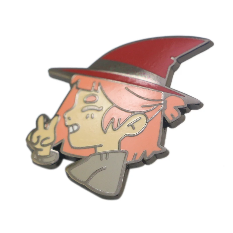 Custom metal hard enamel cute party badges pin with magnetic pin back