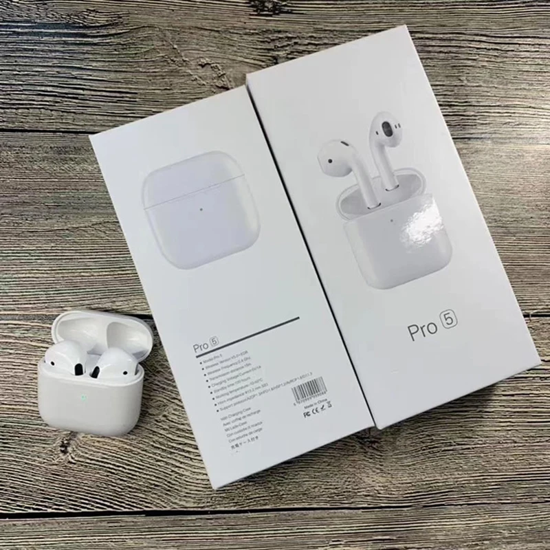 FOVigour Pro 5 True Wireless Earbuds V5.0 Headphones with Charging Case and Mic in-Ear Stereo Earphones Headset for Sport