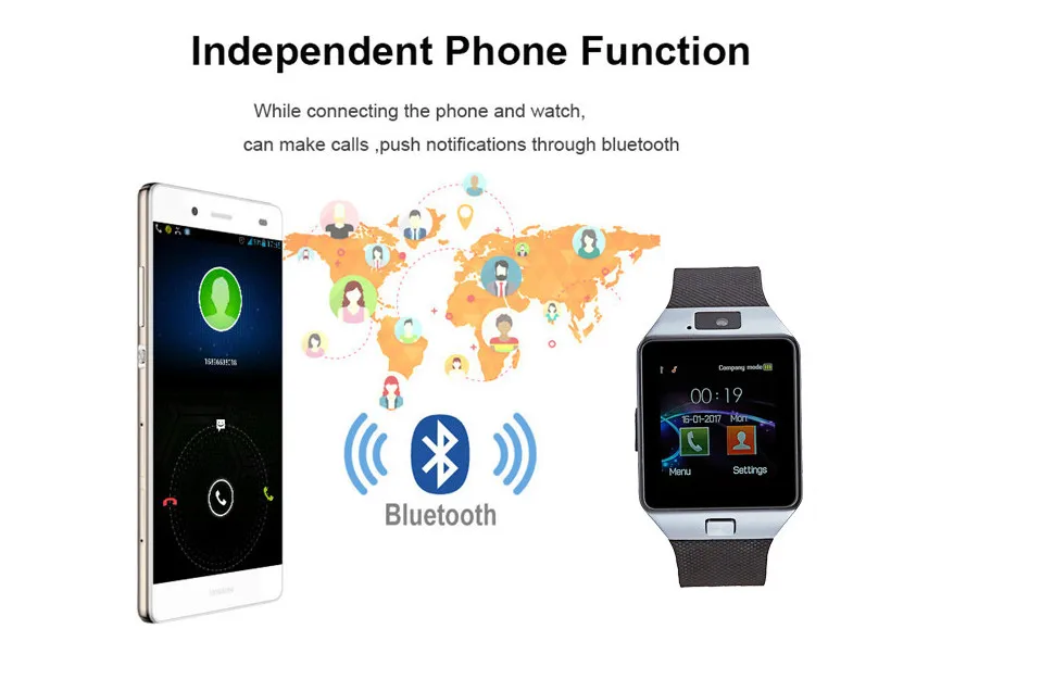 DZ09 Sim Card Smartwatch Men Touch Screen Android Phone Call Camera reloj inteligente montre BT DZ09 Smart Watch