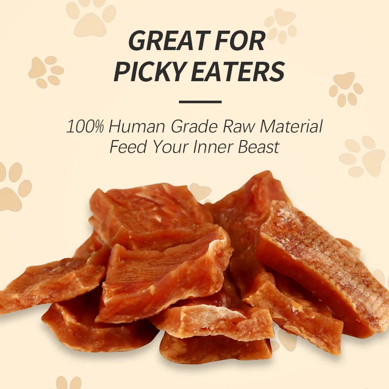 Natural Toptrees  fresh ingredients Net weight 90g/bag chicken jerky nuggets