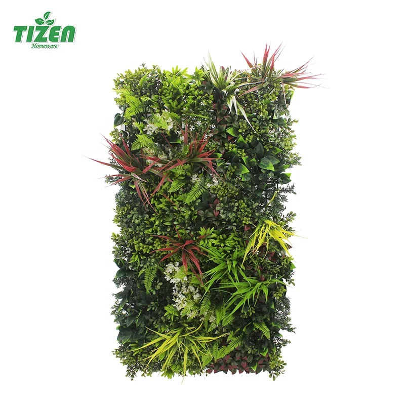 Tizen 100x50cm Hedge Grass Backdrop Panel Vertical Garden Green Artificial Plants Wall