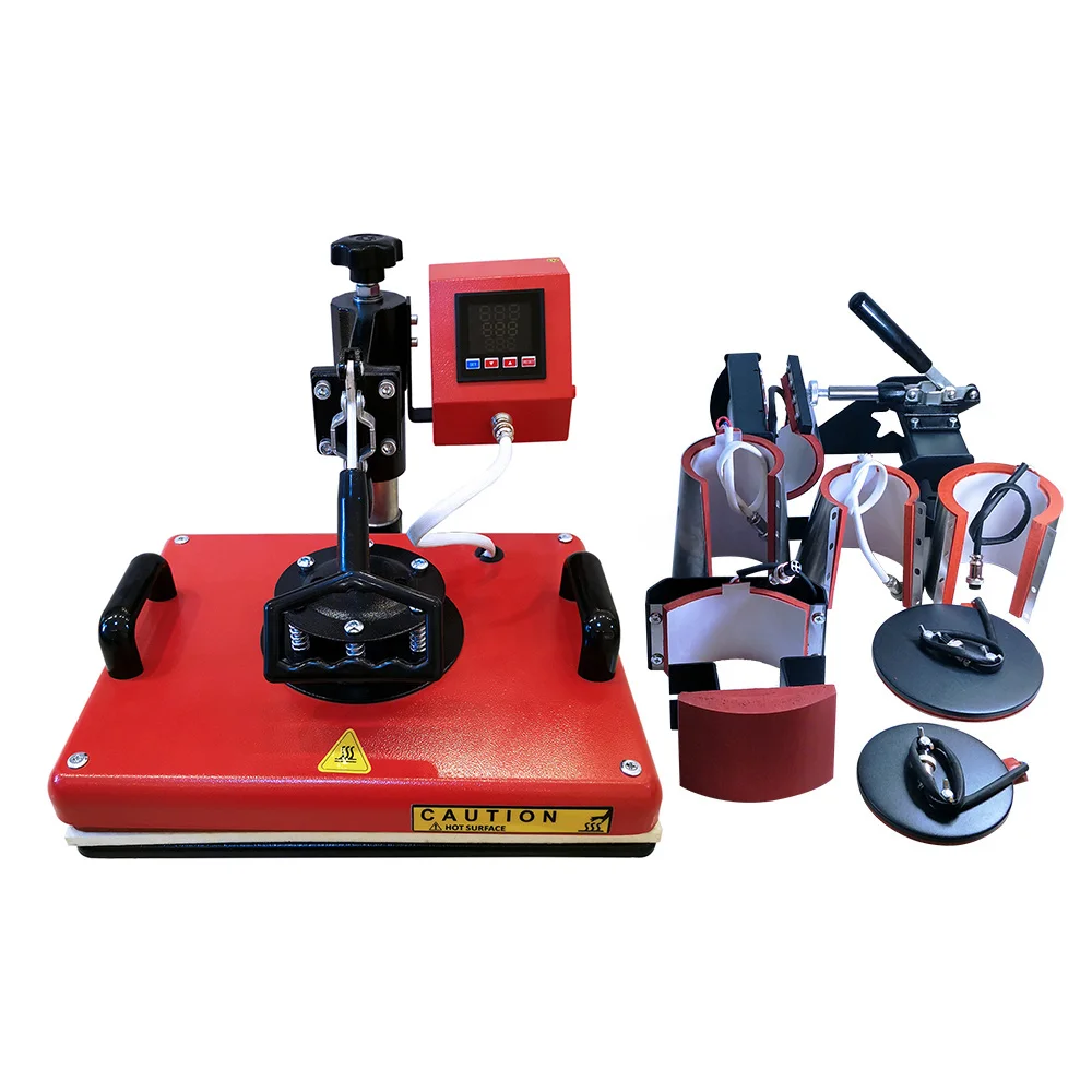 8 in 1 Digital Manual Sublimation Machine All-in-One Heat Press Printer for Mug T-shirt & Garment CE Certified