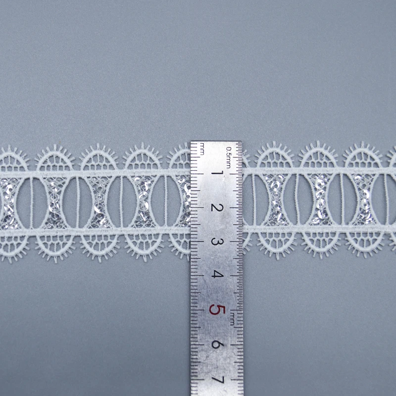 2024 newest flower ribbons 100% Polyester flower eyelet fabric lace trimming Water soluble lace for garment