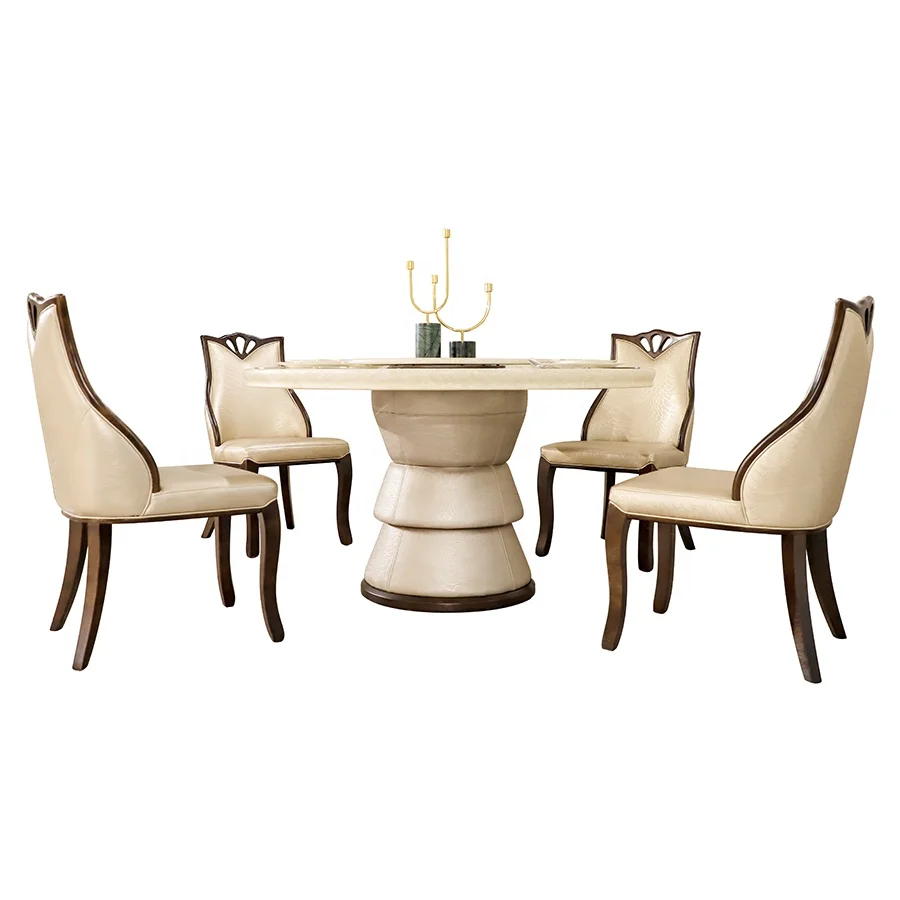 Столовый античный кухонный стол мраморный обеденный стол наборы деревянные обеденные столы