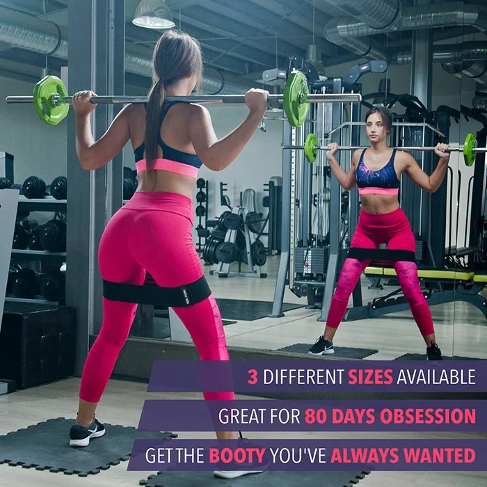 
Push up bars and 3 different size Hip circle bands muscle training 