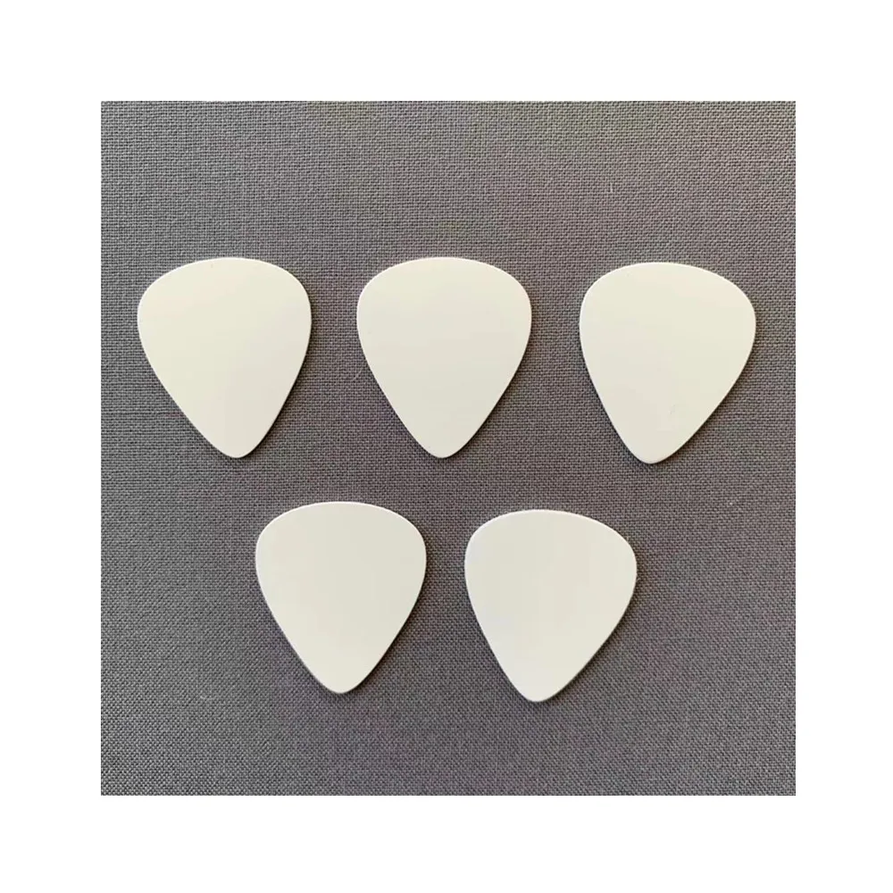 Hot Selling Double Sided Sublimation Printing Metal Guitar Pick White Blank Personalized Aluminum Blank Guitar Picks
