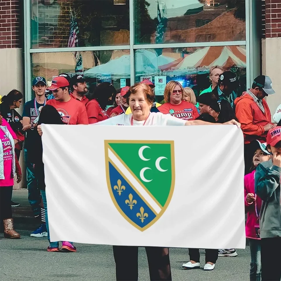 Huiyi 100% Polyester 90X150Cm Flag Promotional Bosniak National Council Flag