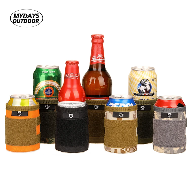 Outdoor Utility Sports Mini Cans Tactical Molle Beer Bottle Pouch Cover for Hunting Camping Hiking