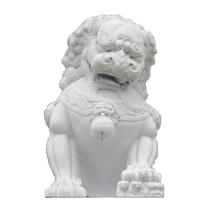Garden decorative life size granite Chinese stone lion statues sale