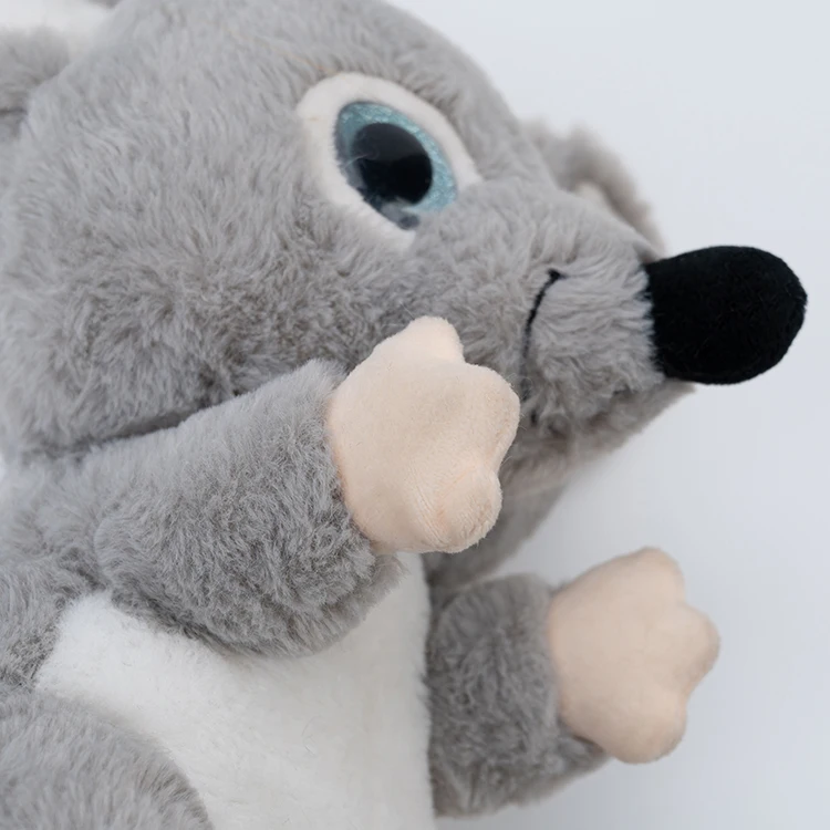 new design mouse rat soft stuffed plush toy stuffed big bright eyes grey and white mouse plush toy