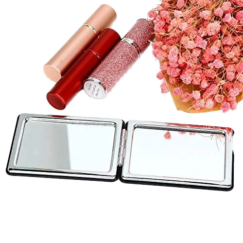 Lovely Portable Double-Sided Cosmetic Mirror Compact Folding Handheld Travel Makeup Mirror with Magnifying Feature