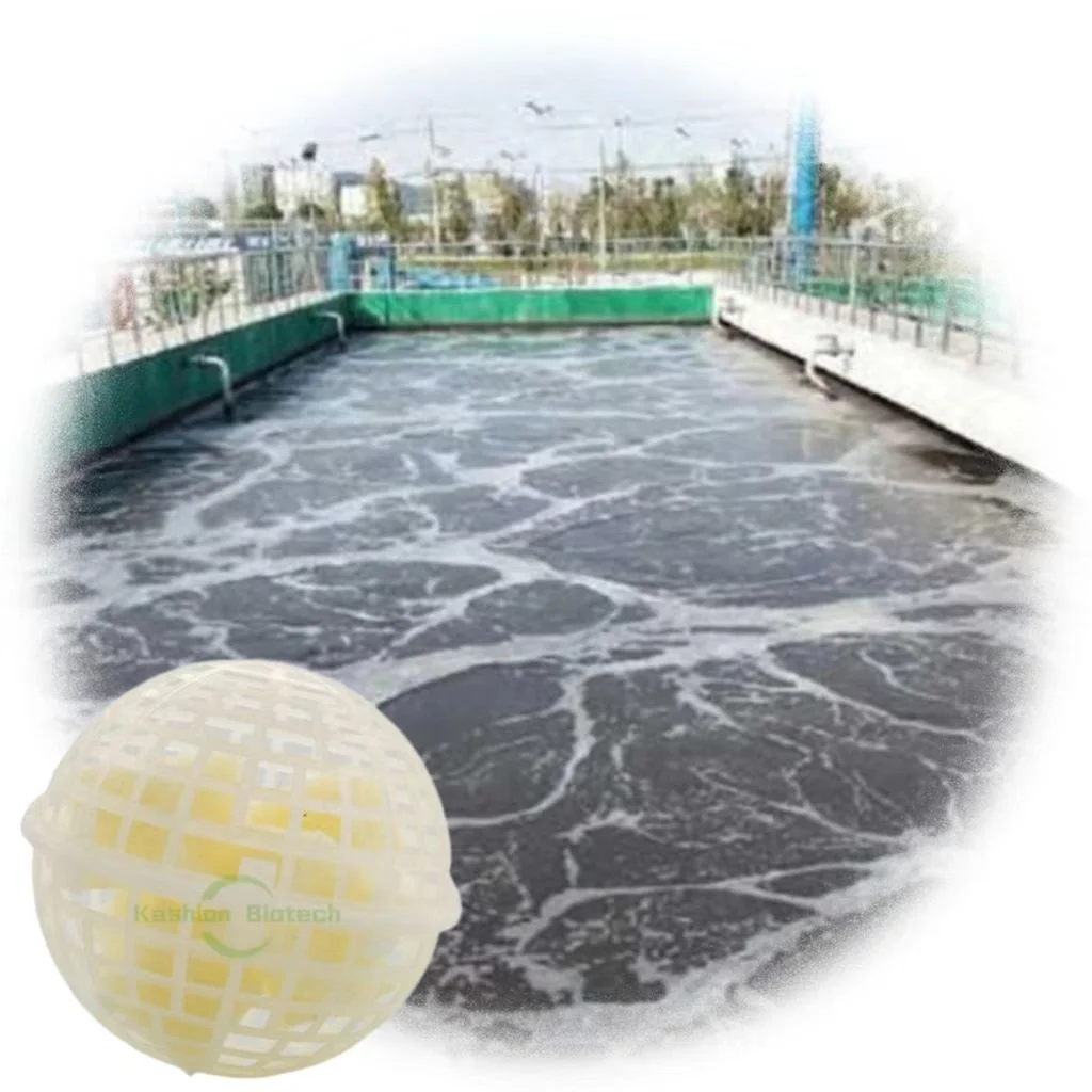 Hot Selling PE Material 80mm 100mm Spherical Bio Ball Filter Supplier