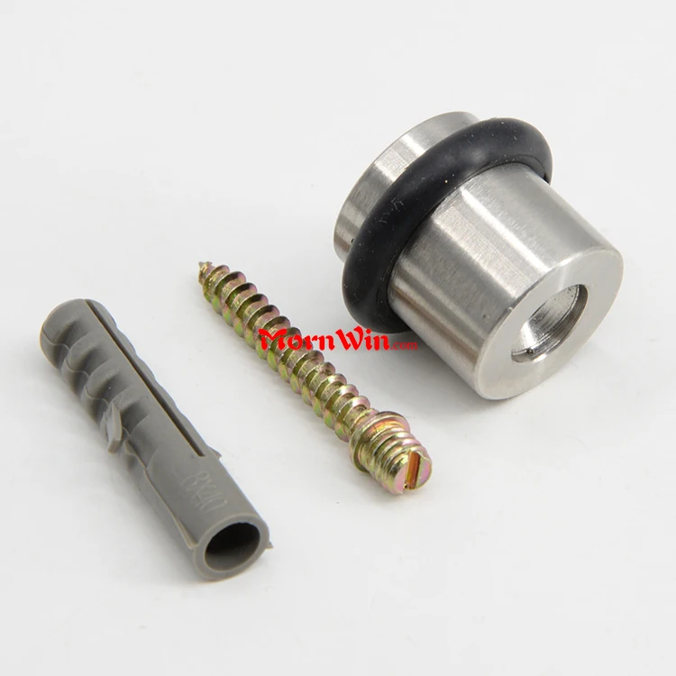 round stainless steel door stopper