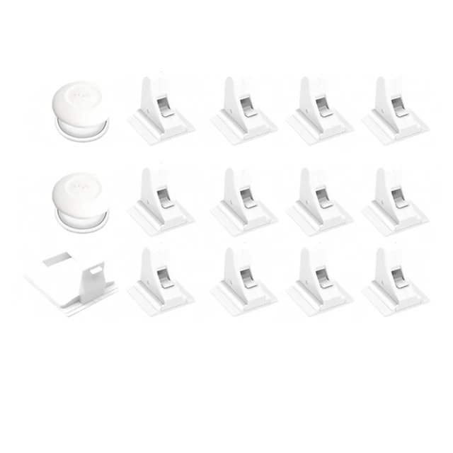 Hidden child safety lock with magnetic key plastic magnetic lock of cabinet drawer is suitable for baby and child safety