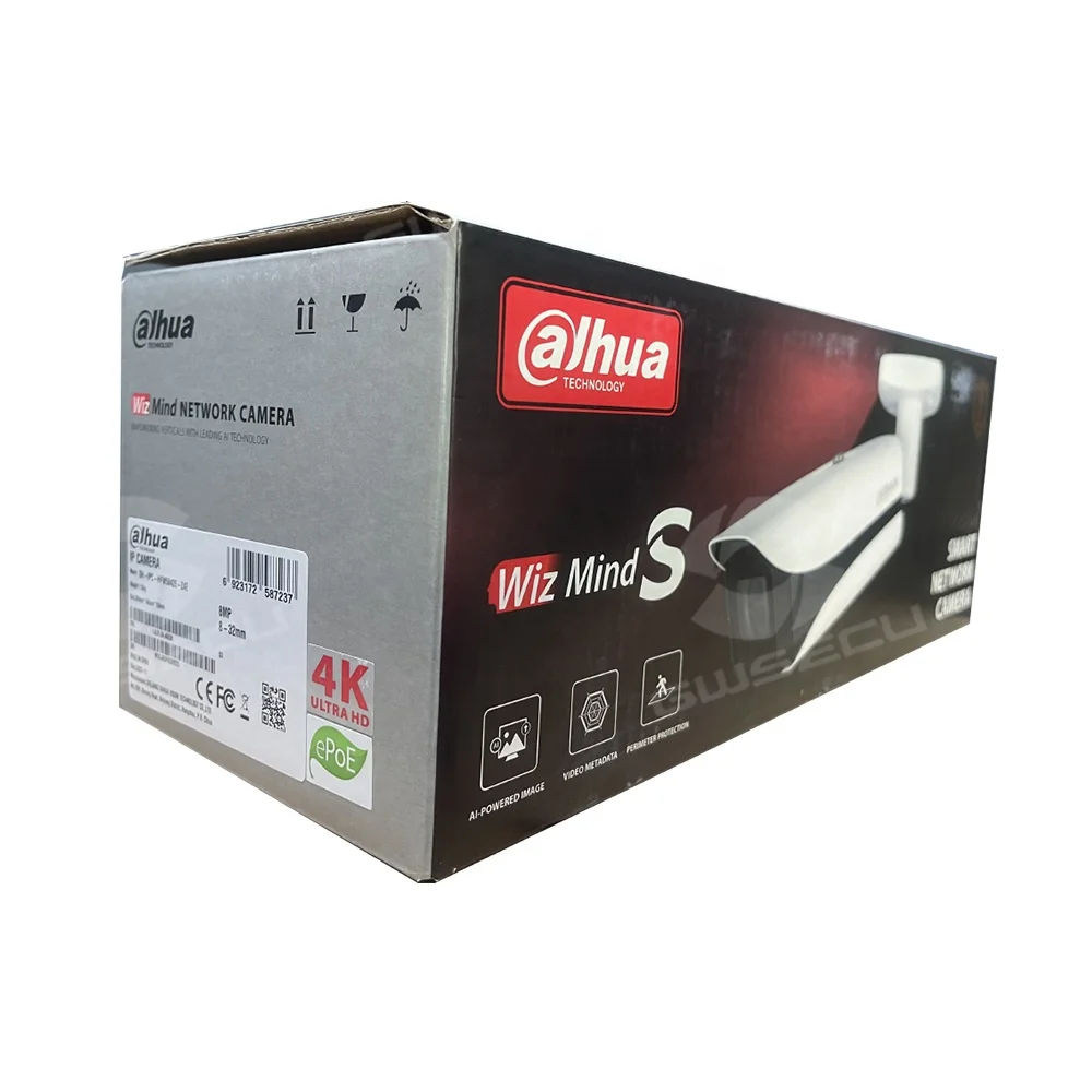 IPC-HFW5842E-Z4E Outdoor 8MP 8~32mm Zoom 120m long range IR Bullet cctv system face detection 4k people counting dahua ip camera