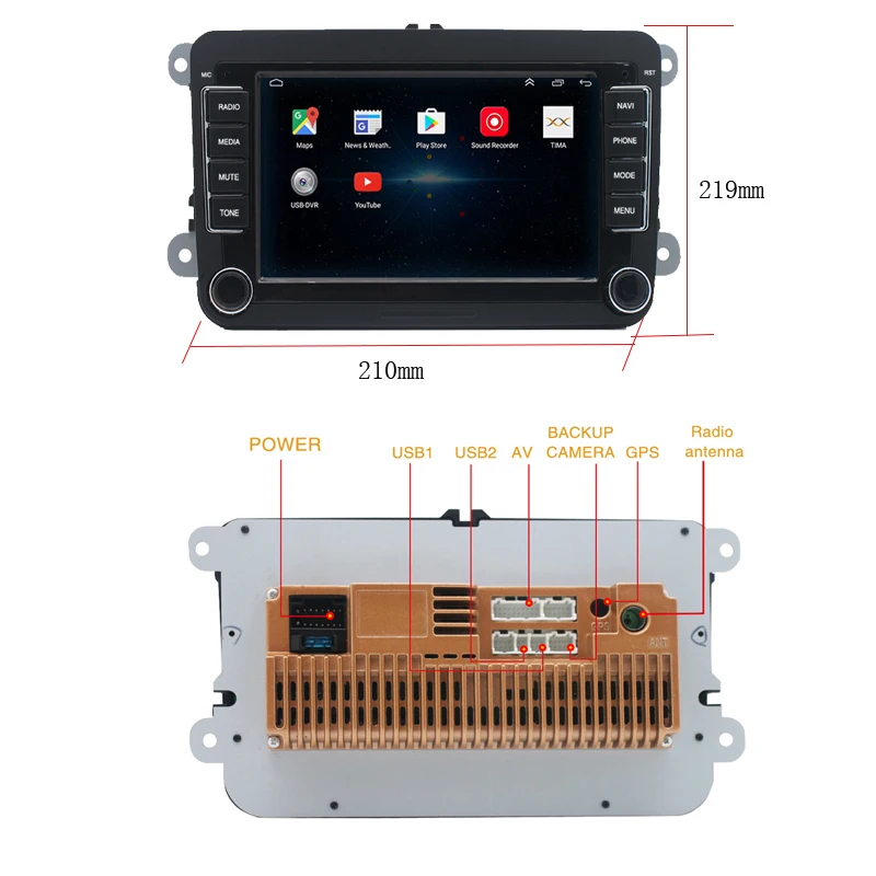7 inch Car Radio Multimedia Player For Volkswagen VW Passat B6 B7 Tiguan Touran GOLF POLO Android 9.1 Auto GPS autoradio