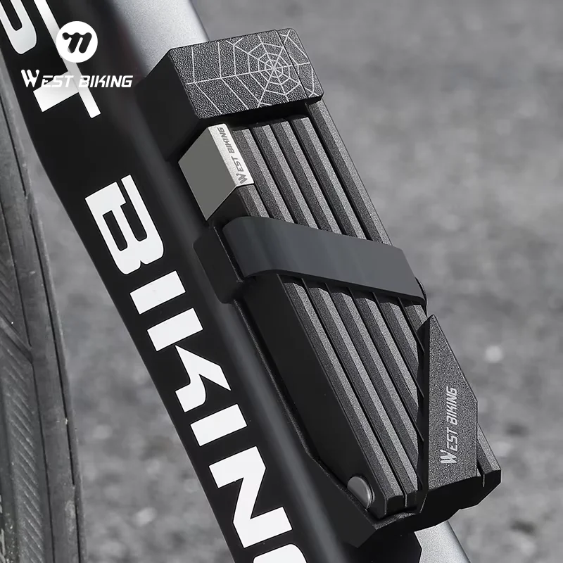 WEST BIKING OEM Anti-Theft Mini High Security Folding Lock Portable Electric Bike Scooter Motorcycle Lock Foldable Bike Lock