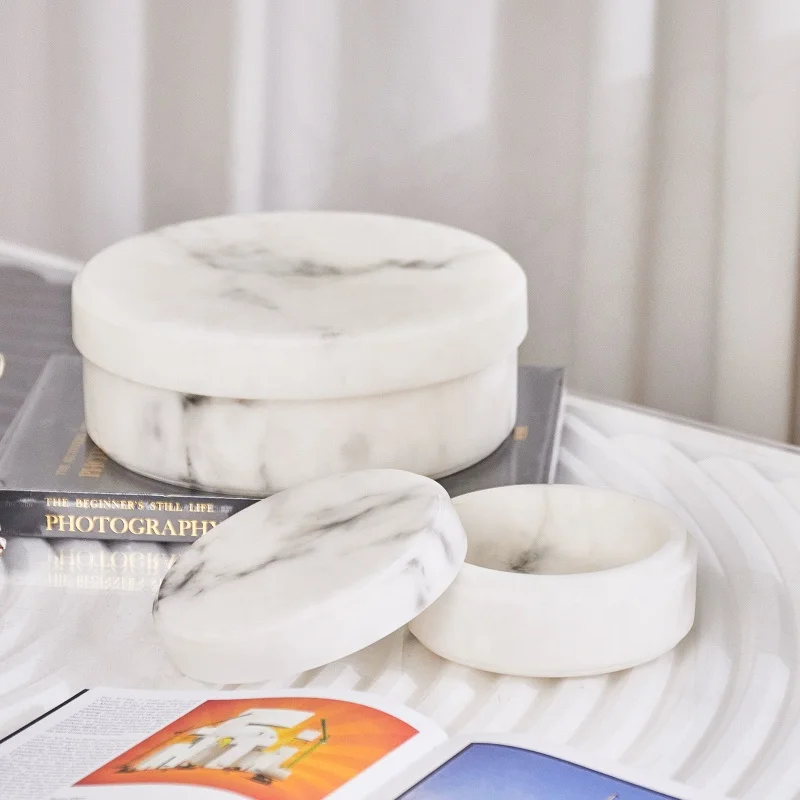 Minimalist Modern nordic home interior white marble box decoration home decor de luxe objects