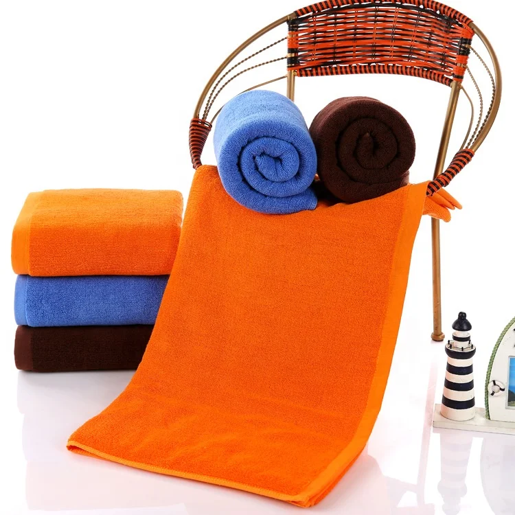 Large Size Custom Towels Bath 100% Cotton Blue Bath Towel 70*140 Luxury Hotel