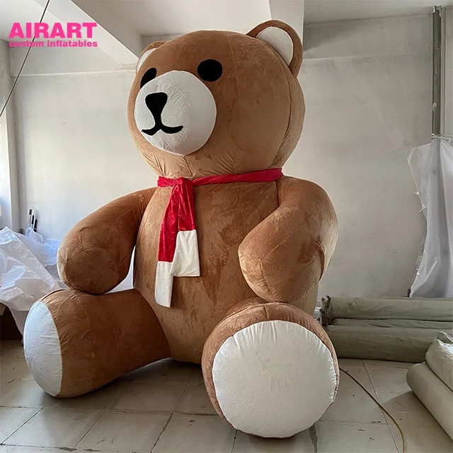 Party Christmas ball decoration brown plush Santa Bear