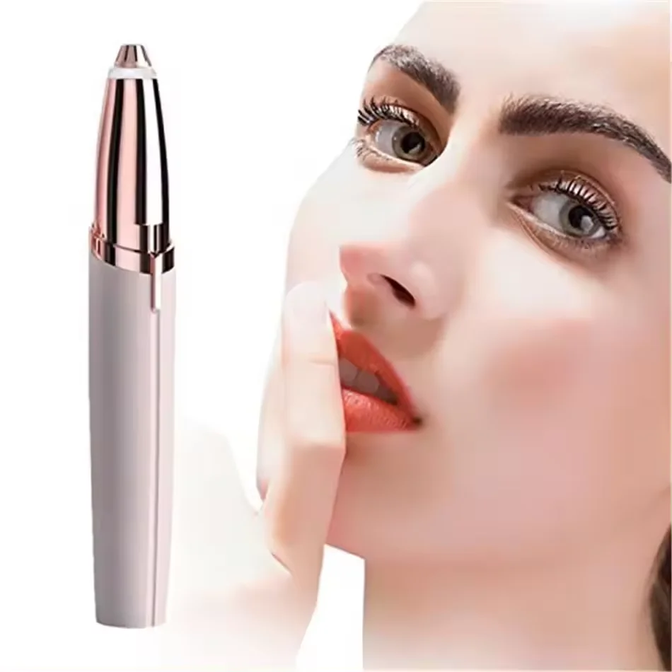 Popular Nose Hair Removal Electric Trimmer Lipstick Shape Women Eyebrow Trimmer Pencil