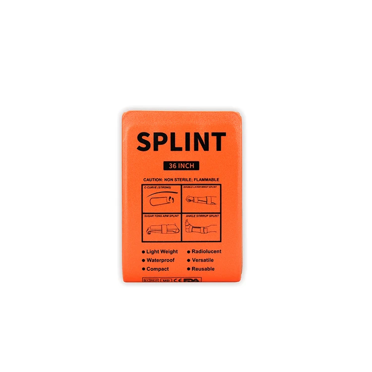 Emsrun Factory Supply Aluminum Splint Medical Waterproof Moldable Splint for Emergency Survival