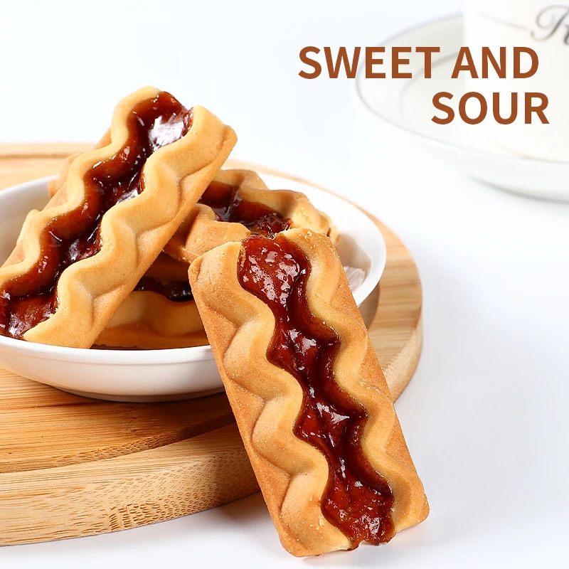 MAOLIN Wholesale Filled Sweet Delicate Biscuit Fruit Jar Cookies Sandwich Biscuits Food Manufacturer