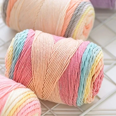Fast Shipping Hand Weaving Yarn 5 plys 55% Acrylic 45% Cotton Milk Cotton DIY Yarn 5ply for Crochet Knitting