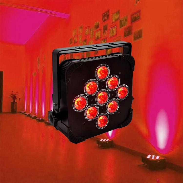 stage max waterproof 9x18w battery wireless led rgbw sova cob stan dj par light dmx