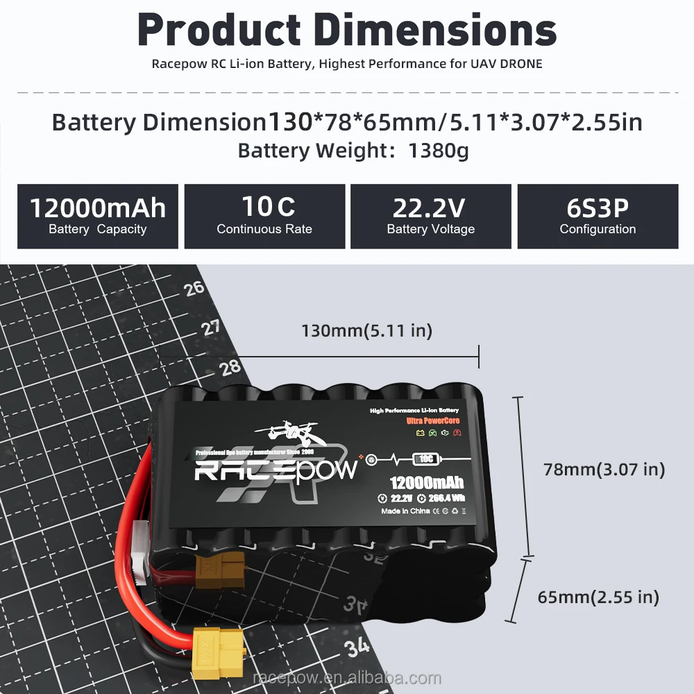 Wholesale Price Fpv Drone  Li-ion Battery 6s2p 6s3p 21700 10C for 7/10/13 inch FPV OEM Battery Packs