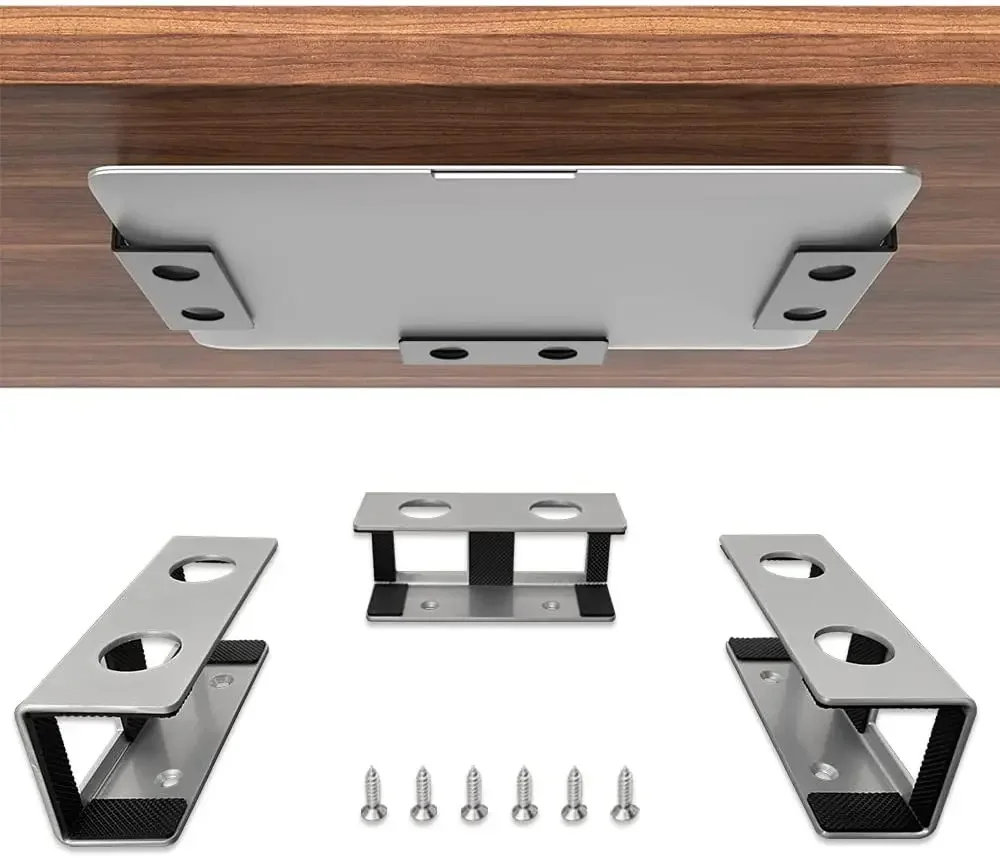 Under Desk Laptop Mount Under Desk Shelf Bracket Compatible for Laptop Keyboard Playstation
