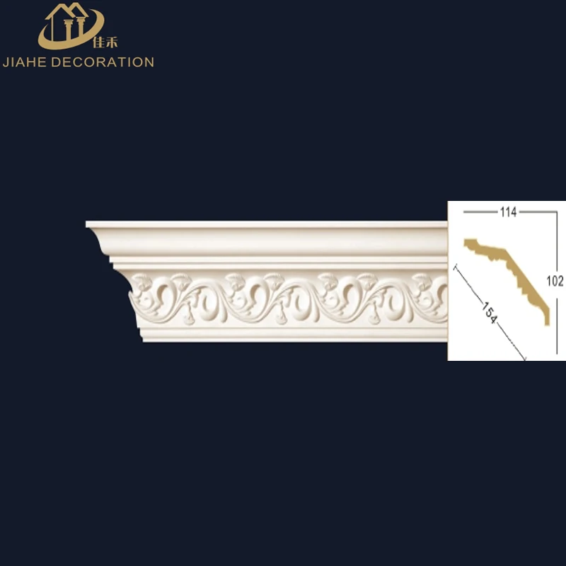 
deluxe gallery & salon beautiful interior polyurethane decorative moulding for wall & ceiling corner decor 