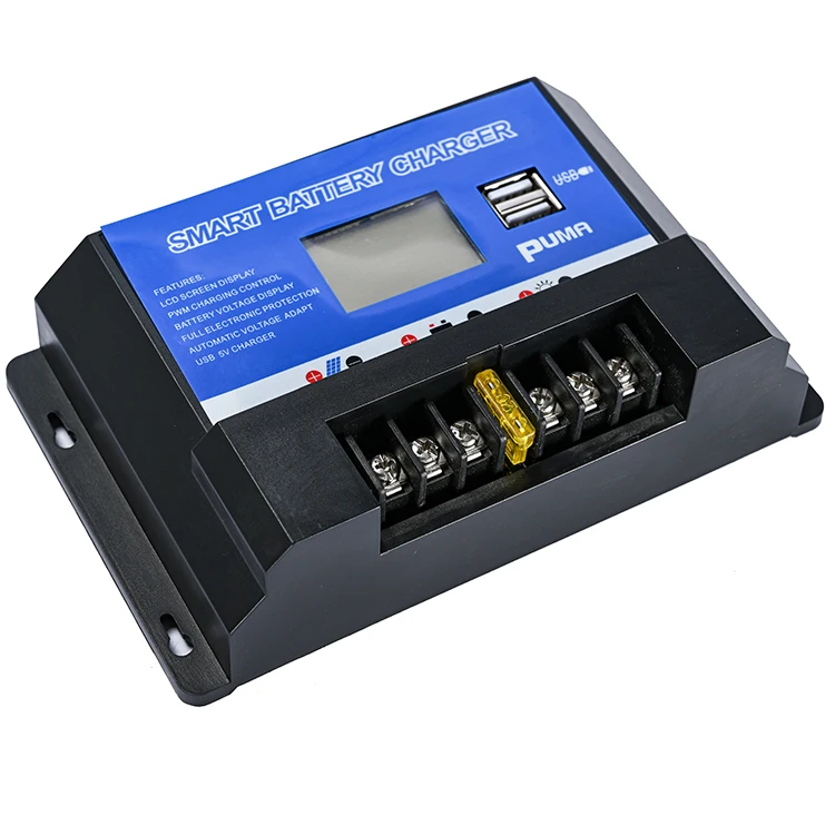 30/40/50/60/100A MPPT Solar Charge Controller Smart Display 12V 24V Auto Solar Cell Panel Charger Regulator With Load