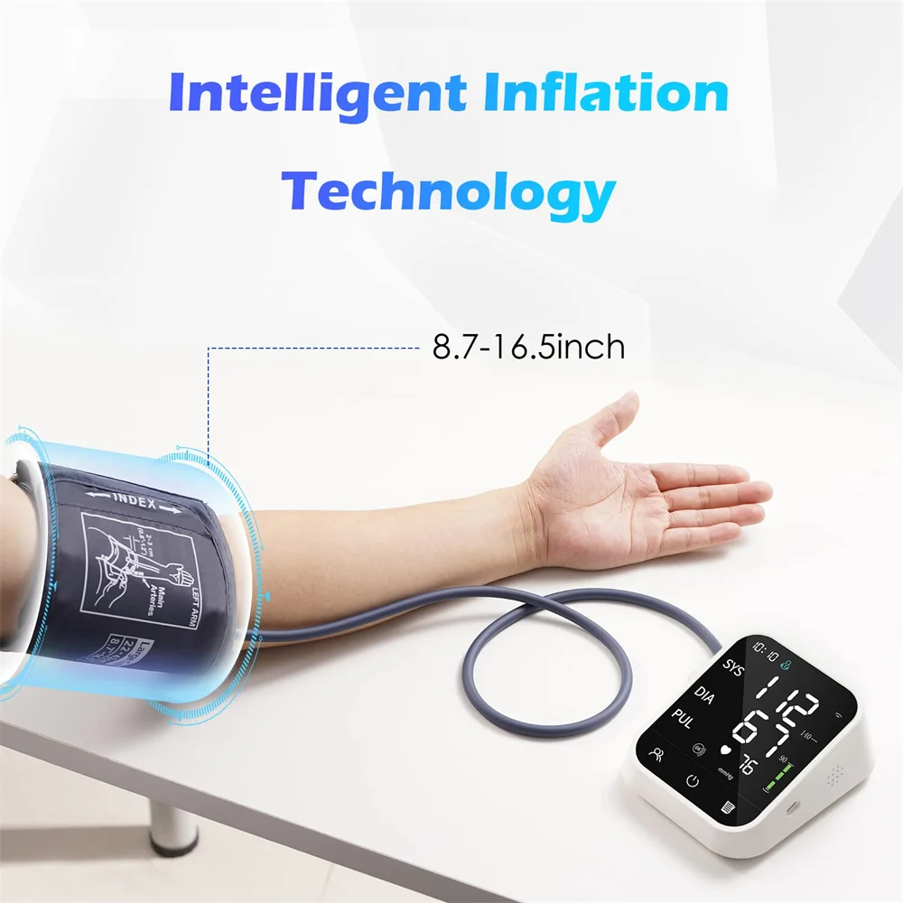 Portable Upper Arm Blood Pressure Machine Sphygmomanometer BP Monitor Eletronic Digital High Bluetooth Blood Pressure Monitor