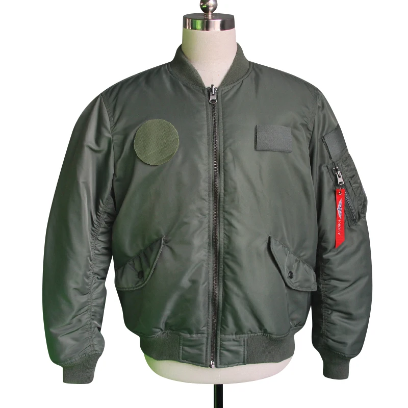 Windbreaker custom warm casual padded coat patches nylon men outerwear winter jacket waterproof bomber jacket