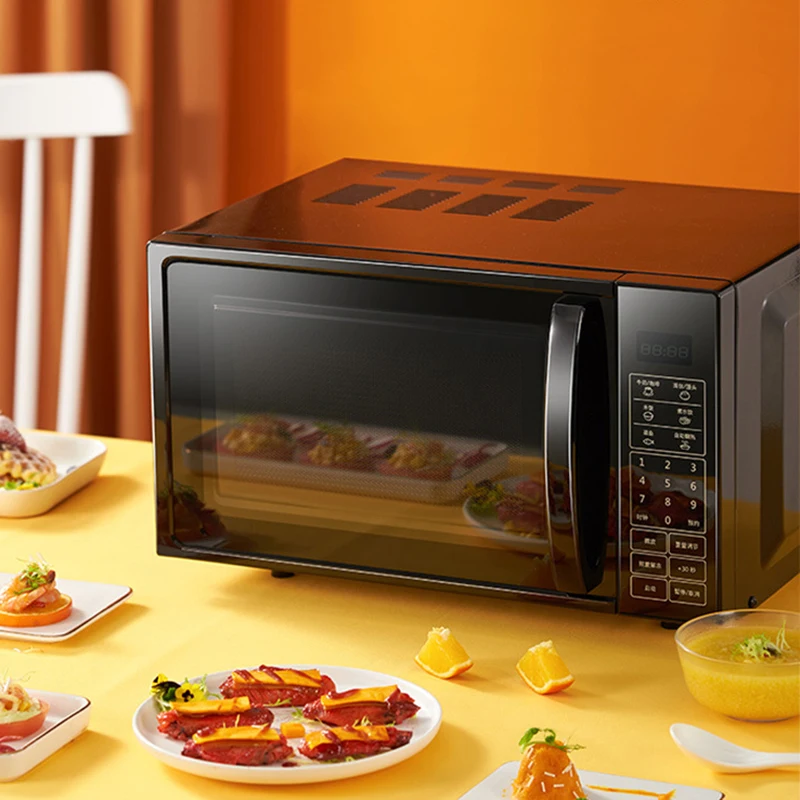 20L flat heating microwave oven easy to clean household multi-function appointment timing microwave oven