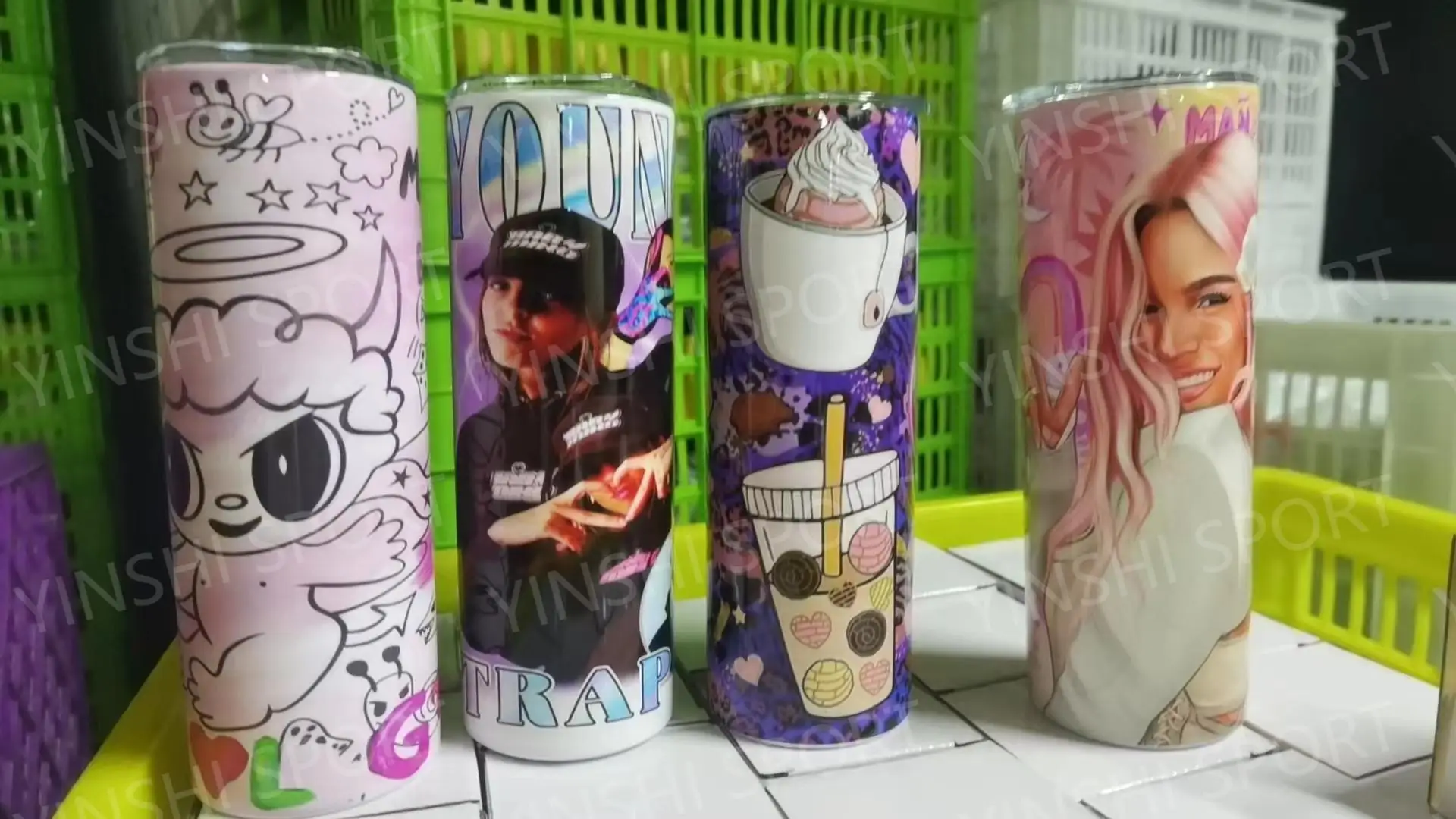 2024 Newest Custom Trendy Fashion Bad Bunny & Peso Pluma & Karol G Bichota Season Sublimation Straight Skinny Tumbler
