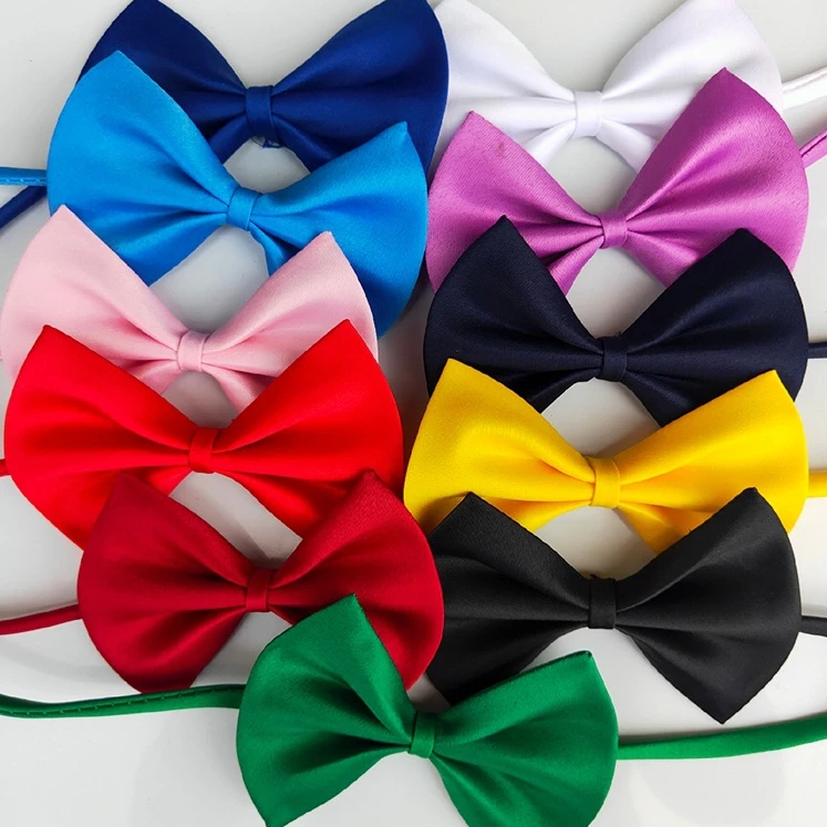 Children wholesale cheap Plain satin  perform bow tie pet bow tie baby tie