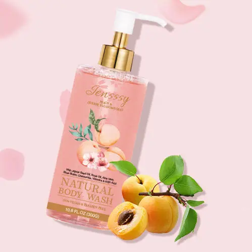 Shower Gel Vegan Body Wash 300g Natural Fragance Bath Gel Wholesale Nourishing Foaming Gel Aloe Vera Chocolate Lavender Rose