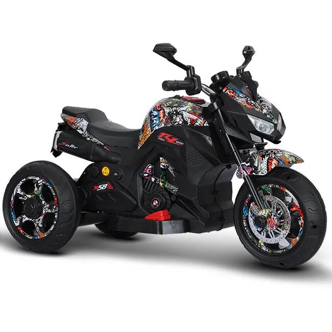 2023 Hot sale ride on car mini electric motorcycle for kids red motorcycle bike model remote kids toy