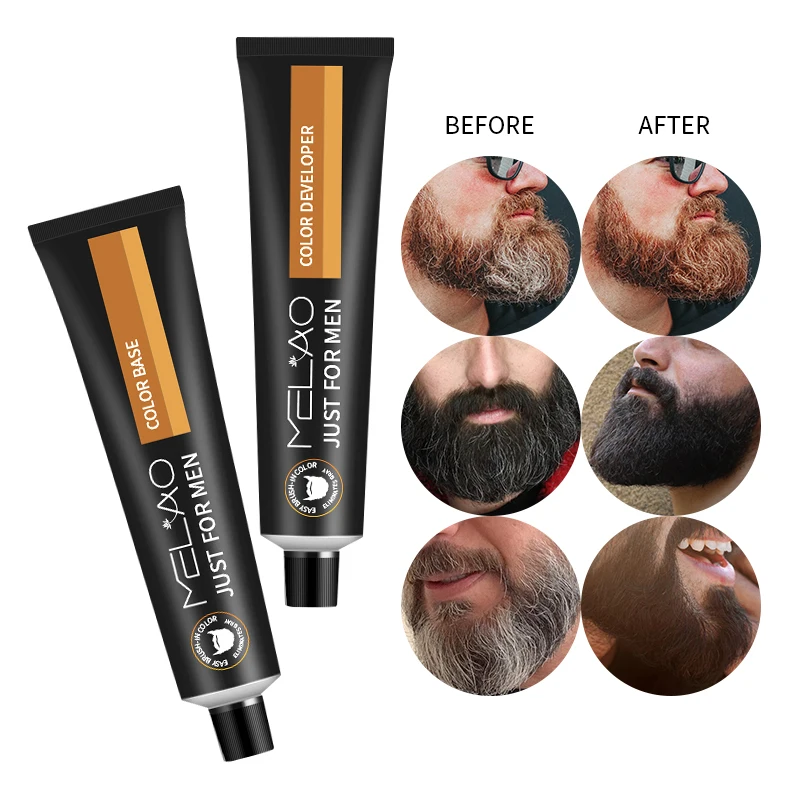 Wholesale Men Gray Beard Color Instant Beard Dye Colour Man Beard Dye Cream Tube