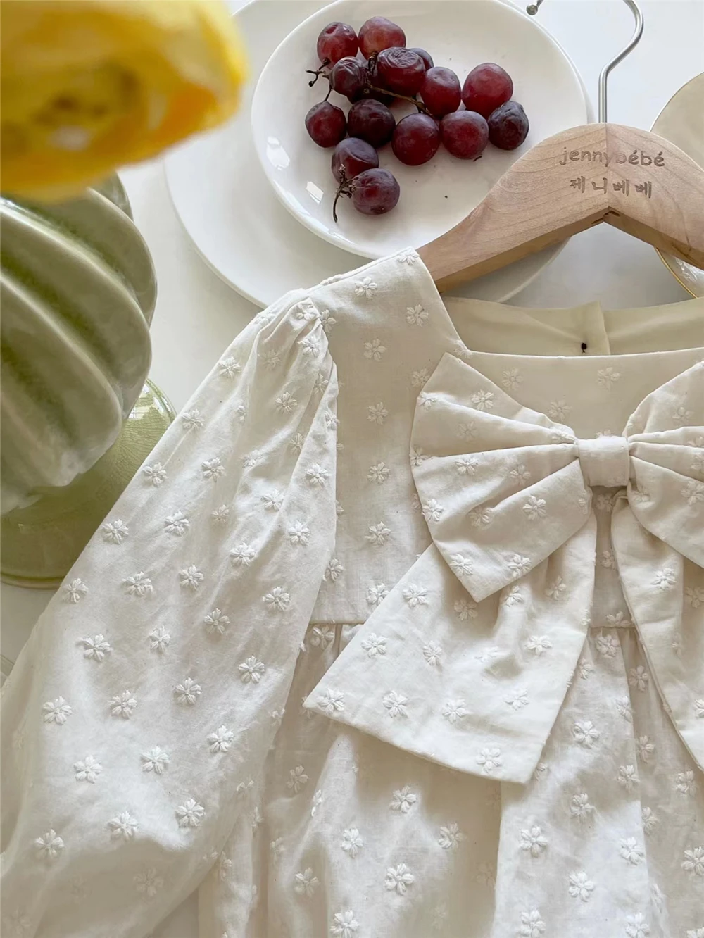 JNFS Latest Designer Baby Girls Romper Flower Embroidery Front Bows Infant Jumpsuits Princess Party Newborn Clothes