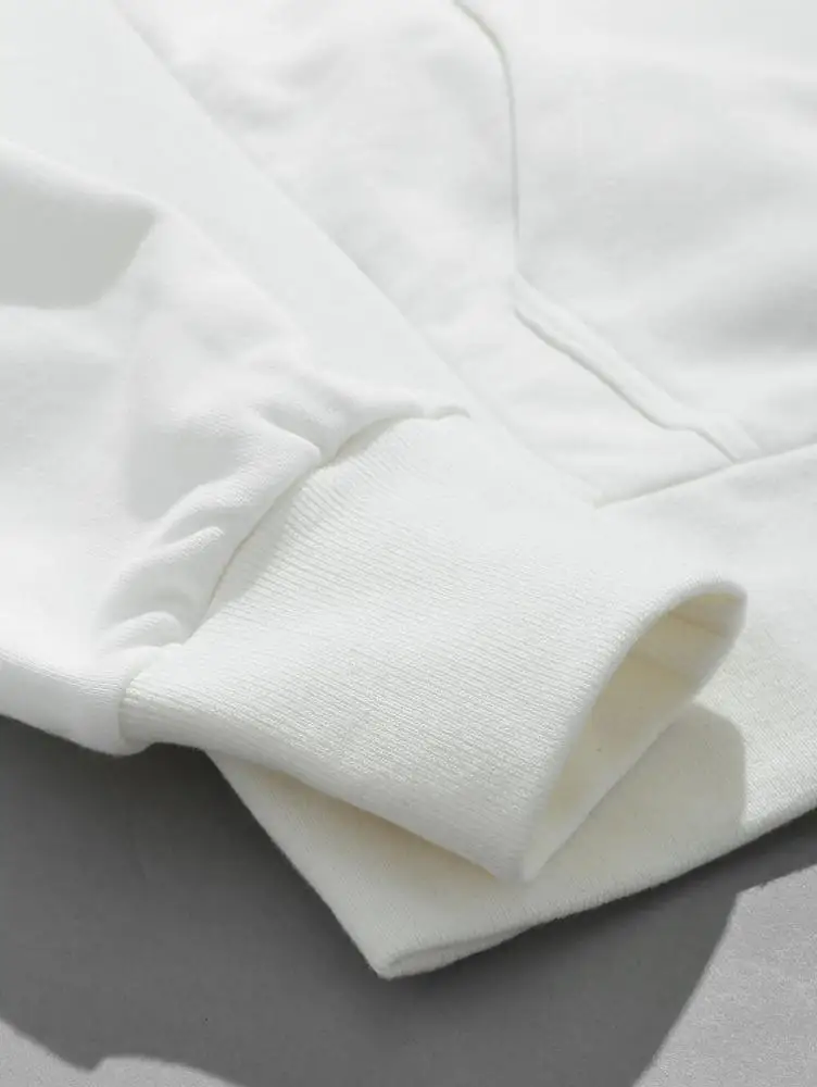 Plus Size Chenille 400 Gsm Blank Comfy Raw Hem Warm Good Quality Winter Street Wear Bulk 100% Cotton Heavyweight Soft  Hoodie