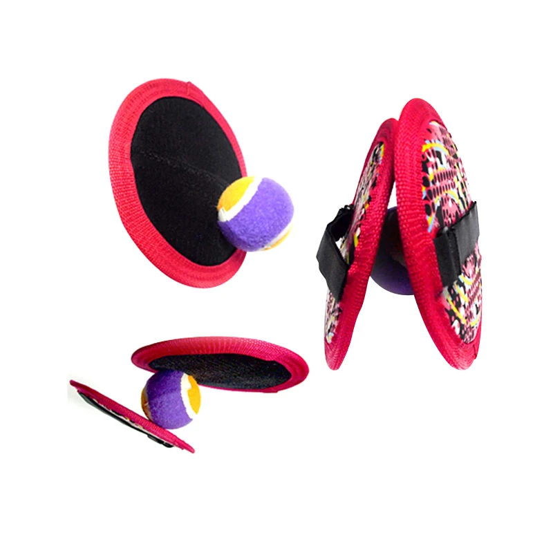 
Outdoor sports high quality foam throw and catch ball set game magic tape racket ball set toy sticky ball 