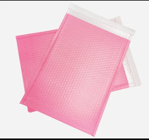 
12*15.7inch envelope bubble pink packaging bags poly bubble mailers 