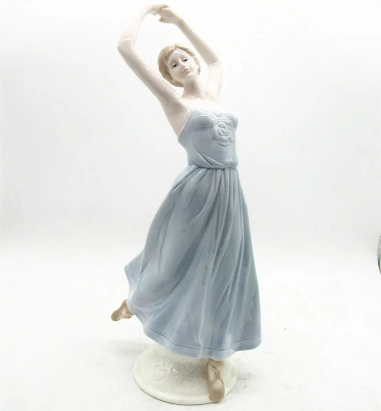 Ceramic dancing girl figurines ,dancing lady table decorations