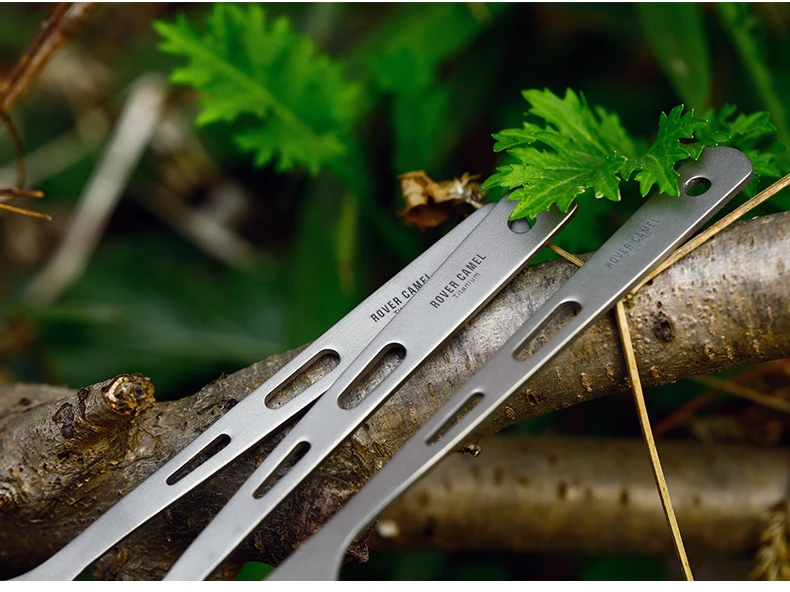 Titanium Spork Portable dinnerware set camping spoon fork  knife set for outdoor camping hiking travel