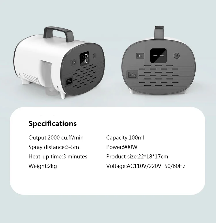 2021 New Stye Small Size Atomization Sterilizer Smoke Fog Machine clean Spray For Room Office