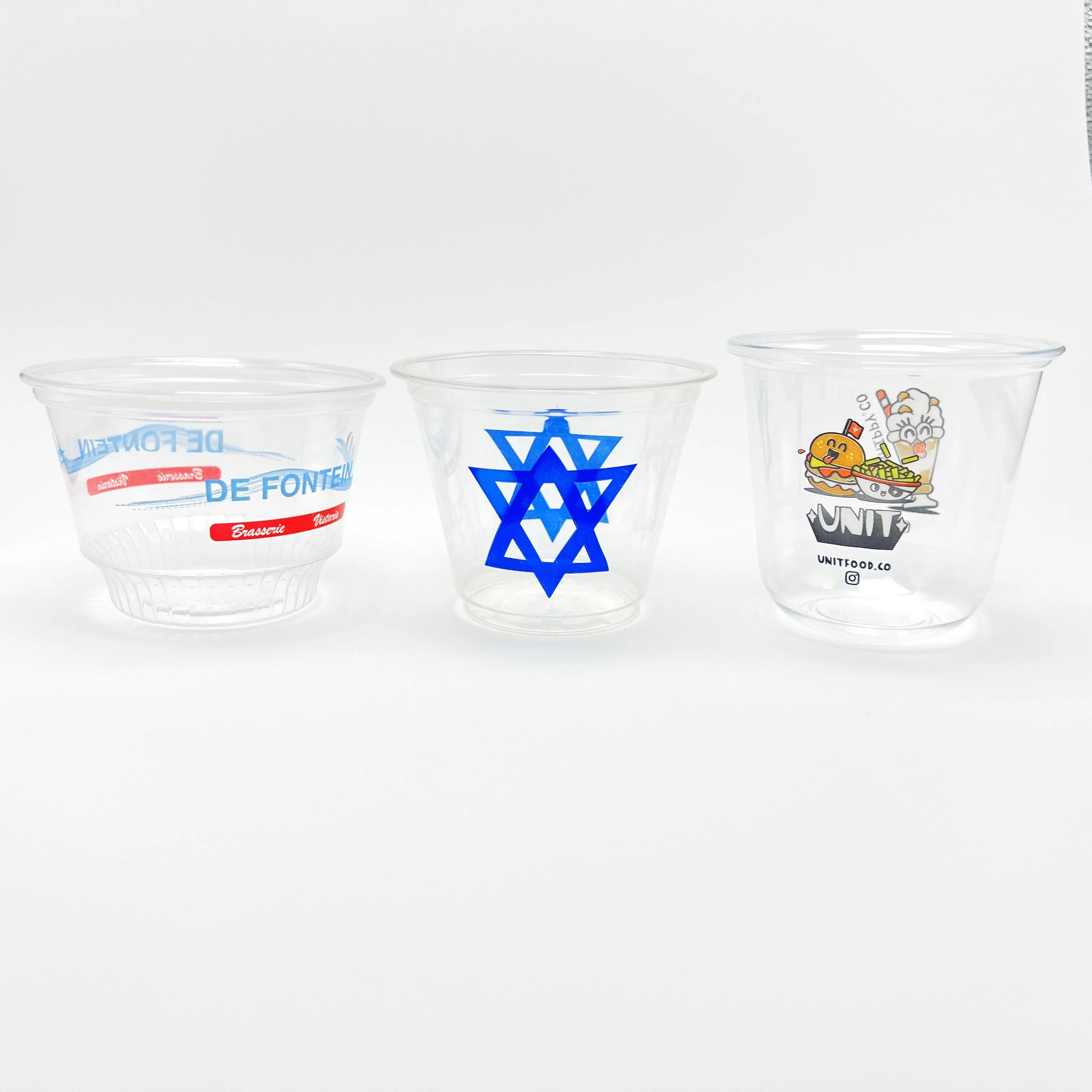 Wholesale 3oz 5oz 6oz 9oz 12oz Custom Plastic Cups Clear Ice Cream Cup Disposable Yogurt Muesli Parfait Plastic Cups
